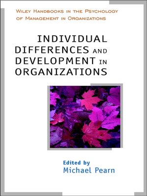 cover image of Individual Differences and Development in Organisations